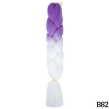 Load image into Gallery viewer, AZQUEEN 24 Inch Jumbo Braids Extensions Synthetic Braiding Hair Afro Ombre Color kanekalon Hair for Children Braid

