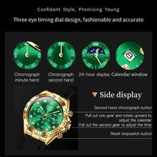 Load image into Gallery viewer, OLEVS 2875 Men's Watches Luxury Multifunctional Original Quartz Wirst Watch Man Waterproof Luminous Date Moon Phase Christmas
