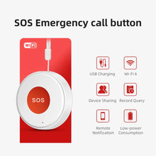 Load image into Gallery viewer, Tuya WiFi SOS Panic Call Button Smart Life APP Rechargeable Battery One Key Alarm For Patient Kids Elderly Man Hanging Rope
