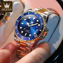 Load image into Gallery viewer, OLEVS 6650 Men Watch Classic Original Automatic Mechanical Watch For Man Zircon Scale Waterproof Luminous Stainless Steel Watch
