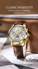 Load image into Gallery viewer, OLEVS 7117 New Automatic Man Watch Luxury Fashion Leather Strap Mechanical Watches for Men 24 Hour Moon Phase Calendar Men Watch

