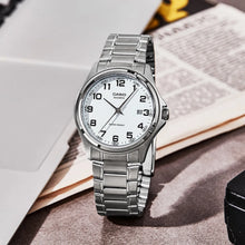 Load image into Gallery viewer, Casio MTP-1183A-1A/7A Men's Business Quartz Wristwatch Minimalist Style Stainless Steel Band Date Display Waterproof Watch
