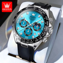 Load image into Gallery viewer, OLEVS 2875 Men's Watches Luxury Multifunctional Original Quartz Wirst Watch Man Waterproof Luminous Date Moon Phase Christmas
