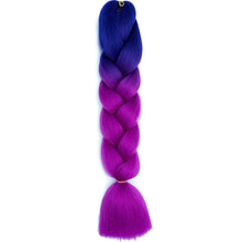 Load image into Gallery viewer, AZQUEEN 24 Inch Jumbo Braids Extensions Synthetic Braiding Hair Afro Ombre Color kanekalon Hair for Children Braid
