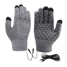 Load image into Gallery viewer, Electric Heated Gloves Touch Screen Outdoor Riding Skiing Mitten USB Heated Gloves for Backpacking Mountaineering (no battery)
