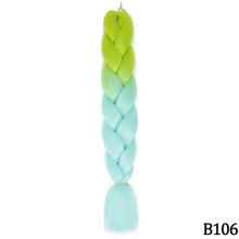 Load image into Gallery viewer, AZQUEEN 24 Inch Jumbo Braids Extensions Synthetic Braiding Hair Afro Ombre Color kanekalon Hair for Children Braid
