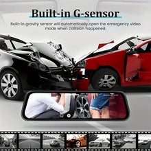 Load image into Gallery viewer, 9.66"IPS Touch Screen Mirror Dash Cam Front and Rear, 4K Dual Recording, AHD Backup Camera, Night Vision, G-Sensor. Limited Time

