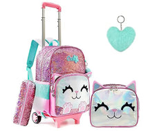 Load image into Gallery viewer, School Wheeled backpack Bag School bag with wheels Trolley Satchel bag Kids School Rolling backpack for girls School Trolley Bag
