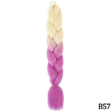 Load image into Gallery viewer, AZQUEEN 24 Inch Jumbo Braids Extensions Synthetic Braiding Hair Afro Ombre Color kanekalon Hair for Children Braid
