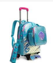 Load image into Gallery viewer, School Wheeled backpack Bag School bag with wheels Trolley Satchel bag Kids School Rolling backpack for girls School Trolley Bag
