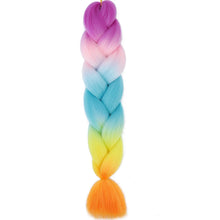Load image into Gallery viewer, AZQUEEN 24 Inch Jumbo Braids Extensions Synthetic Braiding Hair Afro Ombre Color kanekalon Hair for Children Braid
