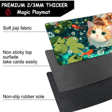 Load image into Gallery viewer, Pink lotus and orange cat Magic Card Battle Mat MTG Playmat Anti-slip Base 35X60CM Gathering Gaming Mats Board Game Mat for TCG
