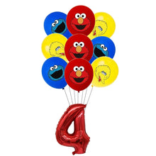 Load image into Gallery viewer, Cartoon Sesames  Street Birthday Party Decor Elmo and Friends Theme Tablecloth Plate Balloon Set Cake Decor Baby Shower
