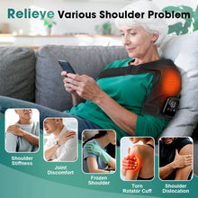 Load image into Gallery viewer, Electric Heating Vibration Shoulder Massager Wrap 3 Massage Mode 3 Adjustabal Temperature Shoulder Support Belt Strap
