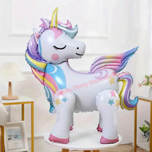Load image into Gallery viewer, Kids Girls Unicorn Birthday Party Decoration Plate Cup Happy 1st Unicorn 3D Balloon Kid Favors Gift Wedding Baby Shower Supplies

