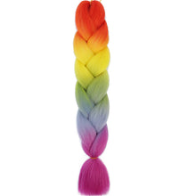 Load image into Gallery viewer, AZQUEEN 24 Inch Jumbo Braids Extensions Synthetic Braiding Hair Afro Ombre Color kanekalon Hair for Children Braid

