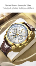 Load image into Gallery viewer, OLEVS 7117 New Automatic Man Watch Luxury Fashion Leather Strap Mechanical Watches for Men 24 Hour Moon Phase Calendar Men Watch
