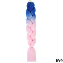 Load image into Gallery viewer, AZQUEEN 24 Inch Jumbo Braids Extensions Synthetic Braiding Hair Afro Ombre Color kanekalon Hair for Children Braid
