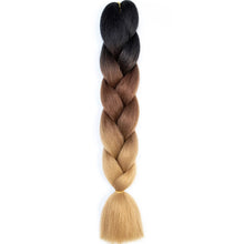 Load image into Gallery viewer, AZQUEEN 24 Inch Jumbo Braids Extensions Synthetic Braiding Hair Afro Ombre Color kanekalon Hair for Children Braid
