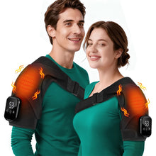 Load image into Gallery viewer, Electric Heating Vibration Shoulder Massager Wrap 3 Massage Mode 3 Adjustabal Temperature Shoulder Support Belt Strap
