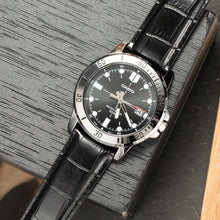 Load image into Gallery viewer, CASIO Quartz Watch for Men, Leather Band, Stainless Steel Case, 50M Waterproof, Date Calendar, Sporty Casual Daily Tim
