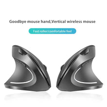 Load image into Gallery viewer, ﻿ Lenovo Wireless Bluetooth Vertical Mouse 2.4G Ergonomic Side Grip Silent Rechargeable Gaming Laptop PC Computer Adjustable DPI
