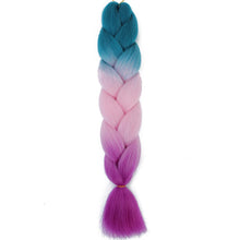 Load image into Gallery viewer, AZQUEEN 24 Inch Jumbo Braids Extensions Synthetic Braiding Hair Afro Ombre Color kanekalon Hair for Children Braid
