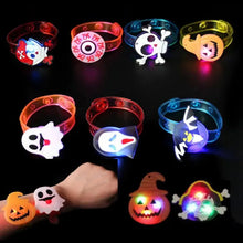 Load image into Gallery viewer, 12-36 Pcs Glowing Halloween Bracelets Rings Children Toys Props Halloween Party Decoration Treat Kids Party Gift Pinata Fillers
