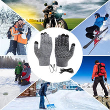 Load image into Gallery viewer, Electric Heated Gloves Touch Screen Outdoor Riding Skiing Mitten USB Heated Gloves for Backpacking Mountaineering (no battery)

