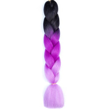 Load image into Gallery viewer, AZQUEEN 24 Inch Jumbo Braids Extensions Synthetic Braiding Hair Afro Ombre Color kanekalon Hair for Children Braid
