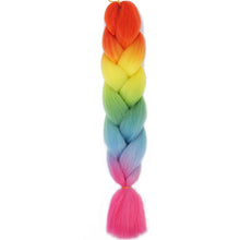 Load image into Gallery viewer, AZQUEEN 24 Inch Jumbo Braids Extensions Synthetic Braiding Hair Afro Ombre Color kanekalon Hair for Children Braid
