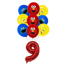 Load image into Gallery viewer, Cartoon Sesames  Street Birthday Party Decor Elmo and Friends Theme Tablecloth Plate Balloon Set Cake Decor Baby Shower
