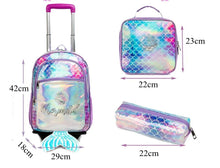 Load image into Gallery viewer, School Wheeled backpack Bag School bag with wheels Trolley Satchel bag Kids School Rolling backpack for girls School Trolley Bag
