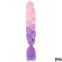 Load image into Gallery viewer, AZQUEEN 24 Inch Jumbo Braids Extensions Synthetic Braiding Hair Afro Ombre Color kanekalon Hair for Children Braid

