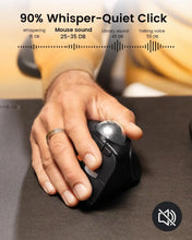 Load image into Gallery viewer, ProtoArc Vertical Wireless Trackball Mouse, EM05 NL Bluetooth Ergonomic Rollerball Mouse Rechargeable Computer Laptop Thumb Mice
