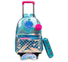 Load image into Gallery viewer, School Wheeled backpack Bag School bag with wheels Trolley Satchel bag Kids School Rolling backpack for girls School Trolley Bag
