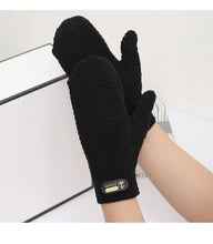 Load image into Gallery viewer, Mittens for Men Spring and Autumn Warm Cycling Driving Bike Windproof Elastic Winter Fleece Couples All-Wrapped Finger Gloves
