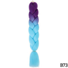 Load image into Gallery viewer, AZQUEEN 24 Inch Jumbo Braids Extensions Synthetic Braiding Hair Afro Ombre Color kanekalon Hair for Children Braid
