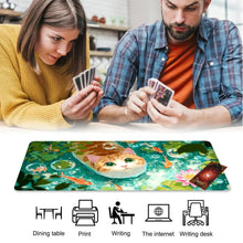 Load image into Gallery viewer, Pink lotus and orange cat Magic Card Battle Mat MTG Playmat Anti-slip Base 35X60CM Gathering Gaming Mats Board Game Mat for TCG
