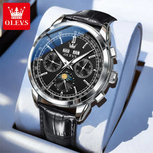 Load image into Gallery viewer, OLEVS 7117 New Automatic Man Watch Luxury Fashion Leather Strap Mechanical Watches for Men 24 Hour Moon Phase Calendar Men Watch
