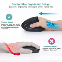 Load image into Gallery viewer, ﻿ Lenovo Wireless Bluetooth Vertical Mouse 2.4G Ergonomic Side Grip Silent Rechargeable Gaming Laptop PC Computer Adjustable DPI
