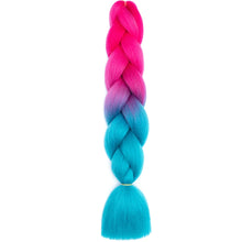 Load image into Gallery viewer, AZQUEEN 24 Inch Jumbo Braids Extensions Synthetic Braiding Hair Afro Ombre Color kanekalon Hair for Children Braid
