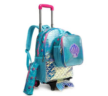 Load image into Gallery viewer, School Wheeled backpack Bag School bag with wheels Trolley Satchel bag Kids School Rolling backpack for girls School Trolley Bag
