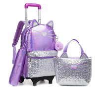 Load image into Gallery viewer, School Wheeled backpack Bag School bag with wheels Trolley Satchel bag Kids School Rolling backpack for girls School Trolley Bag

