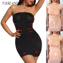 Load image into Gallery viewer, Women Shapewear Strapless Full Slips for Under Dresses Tummy Control Slips Slimming Skirts Full Body Shaper Seamless Underwear
