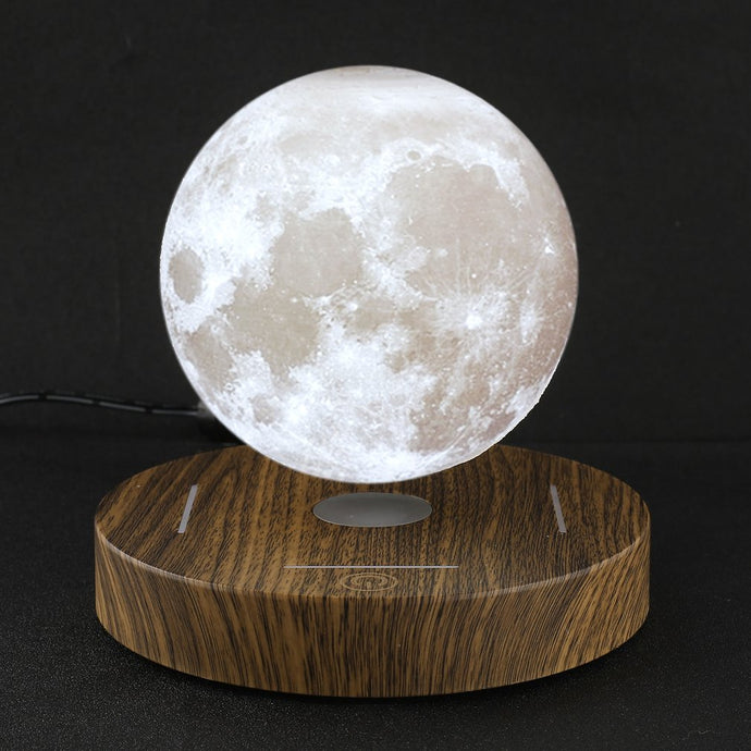 Night Lights Magnetic Levitating 3D Moon Lamp Wooden Base Night Lamp Floating Romantic Light Home Bedroom