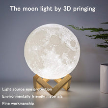 Load image into Gallery viewer, 3D Print Moon Night Lamp and Rechargeable
